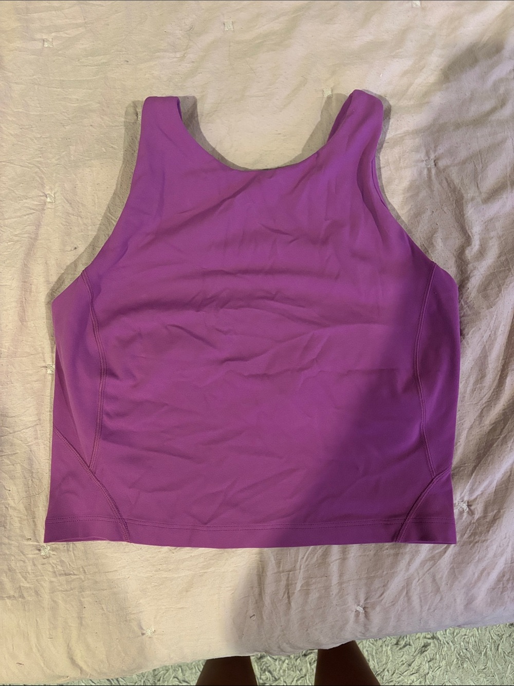 lululemon athletica Purple Sleeveless Crop Tank Top